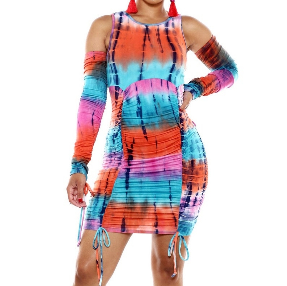 (Brand New) Tie Dye Off Shoulder Club Dress